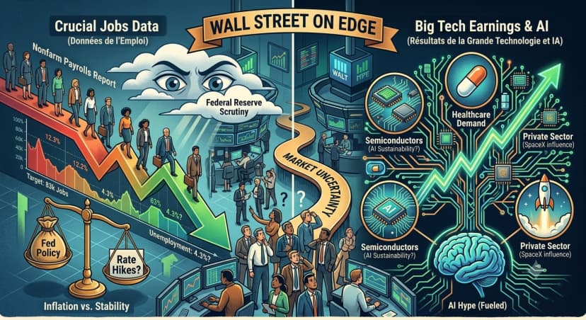 Wall Street on Edge: Crucial Jobs Data and Big Tech Earnings to Drive Market Volatility