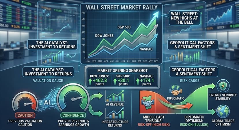 Wall Street Reaches New Heights: AI Momentum and Geopolitical Optimism Fuel Market Surge